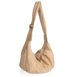 Women's Shoulder Bag, Crossbody Bag, Lightweight, Travel Bag, Water Resistant, 3-Way Carrying Bag, Boston Bag, Stylish, Tote Bag, Unisex, Travel, Business Trip, apricot