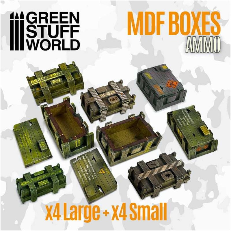 Green Stuff World For Models & Miniatures Rectangular MDF Boxes