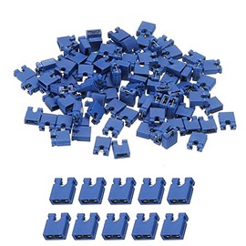 California JOS 100 PCS Jumper Caps Kit 2.54mm Standard Circuit Board Shunts Short Circuit Connection Pin Blocks for Arduino Raspberry Pi PCB PC (Blue)