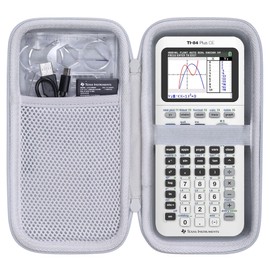co2CREA Hard Case Compatible with Texas Instruments TI-84 Plus CE/TI-84 Plus/TI-Nspire CX II CAS/TI-Nspire CX II/TI-83 Plus/TI-89 Titanium/TI-85 / TI-86 Color Graphing Calculator, White