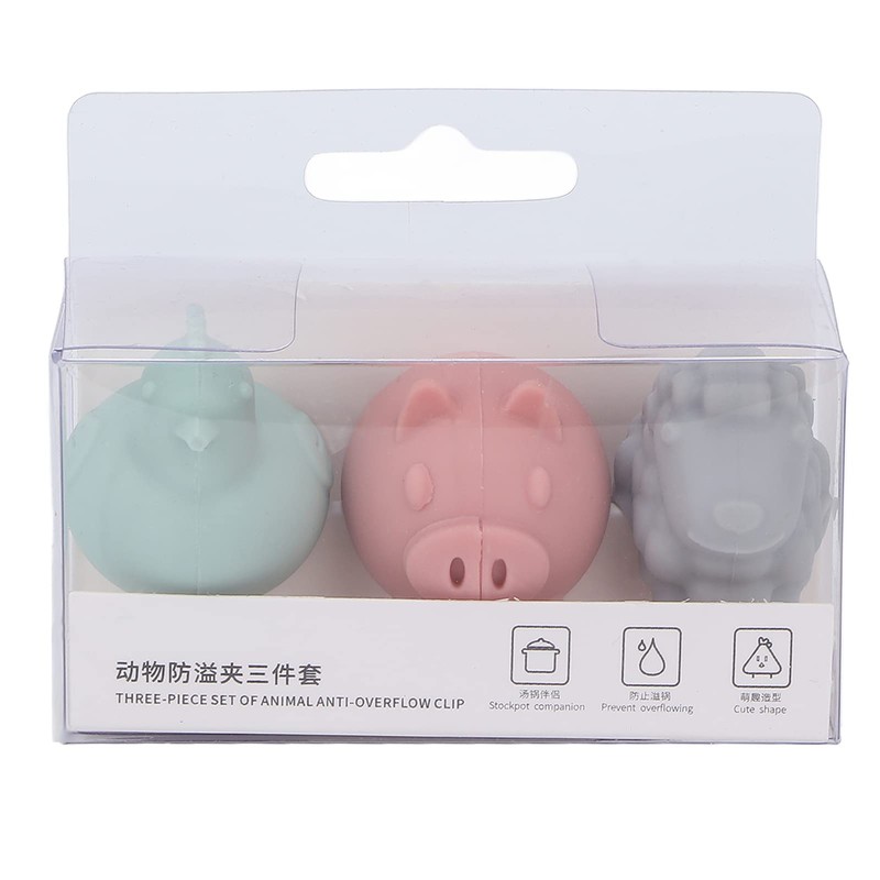 Olla de Cocina de Silicona de Dibujos Animados, 3 Piezas