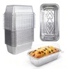 Lewarm Disposable Loaf Pans with Lids, 2lb, 55 Pack