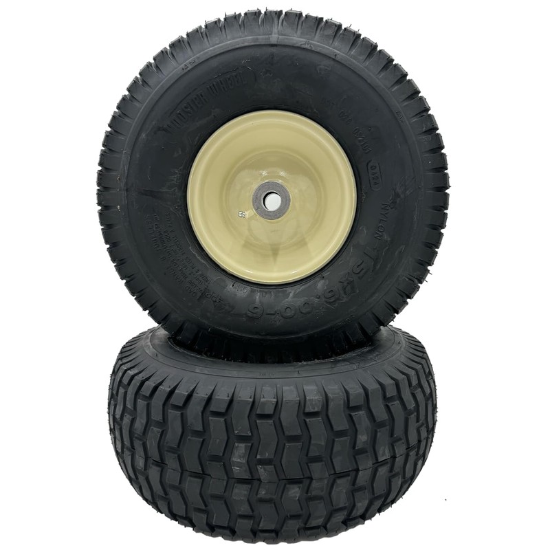 Set of 2-15x6.00-6 Beige Cub Replacement Wheel - Fits 3/4