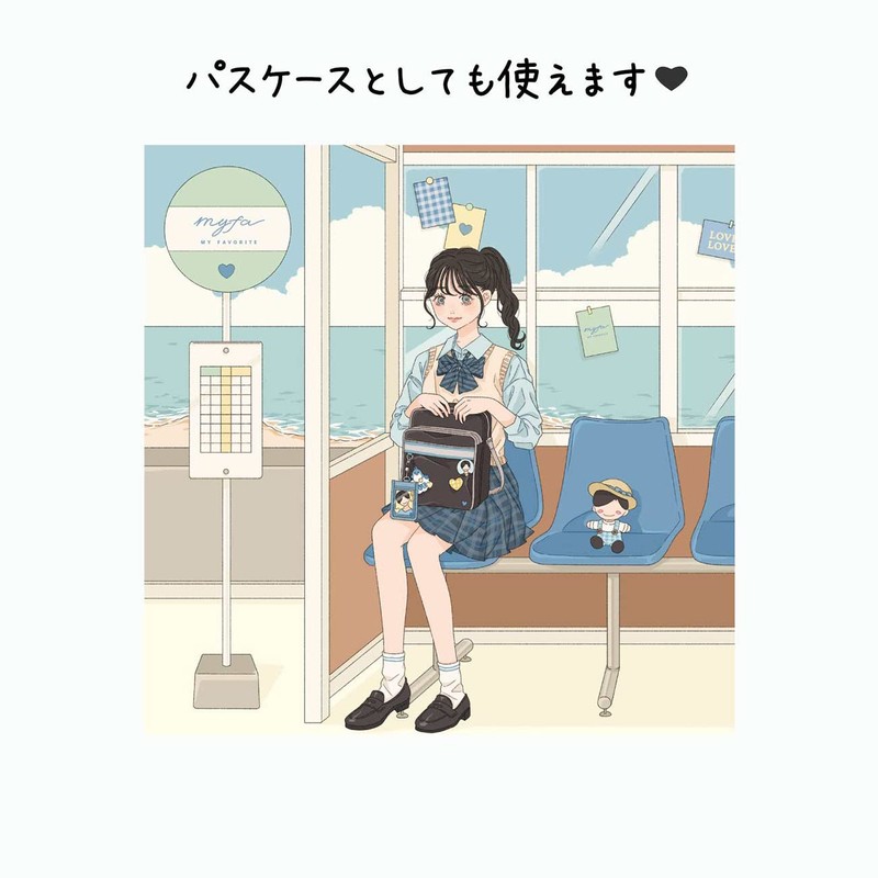 Lihit Lab myfa Treca Pass Case for Otaku Card Stand