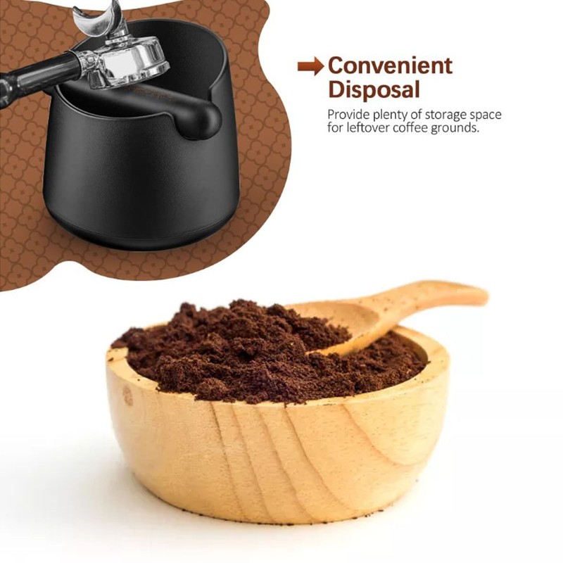 Coffee Knock Box Silicone Coffee Ground Dump Bin Container with