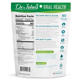 Dr. John's Healthy Sweets Orange Dry Mouth Drops with Zero Sugar, Dye-Free, Plant Based, Keto Friendly, 24 Count, 3.85oz Bag