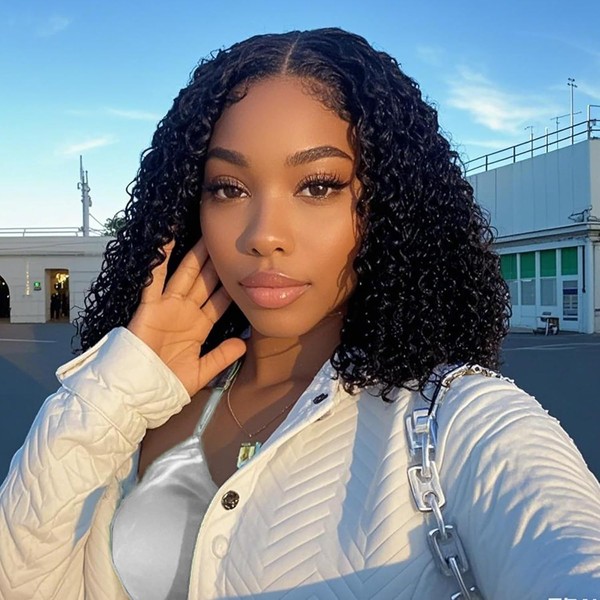 13x4 Bob Wig Deep Wave Lace Front Wigs Human Hair
