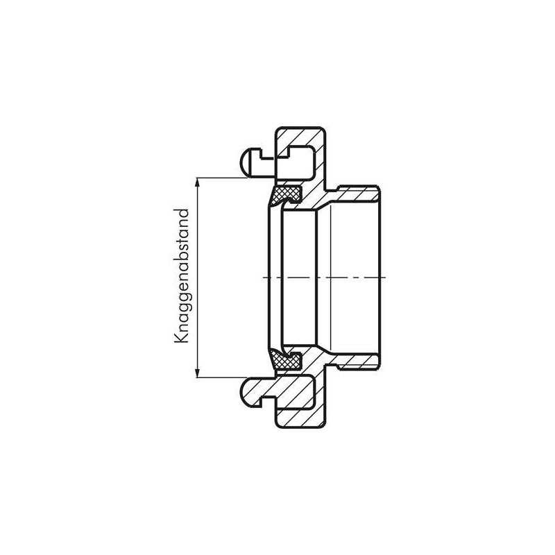 Landefeld Storz Coupling 52-C, 42 (1-3/4") mm Aluminium Hose, Silver,