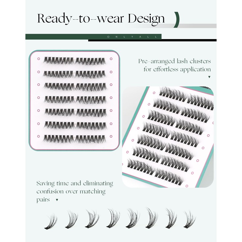 Lash Clusters Eyelash Extension Pre-styled Natural Lashes Clusters C Curl