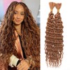 CHARSUN Deep Wave Braiding Hair Curly Bulk Synthetic Hair Extensions