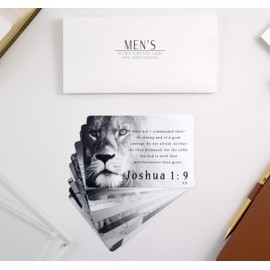 Men’s Scripture Cards (10-Pack), Inspirational Memorization Bible Verse Cards of Encouragement (KJV)