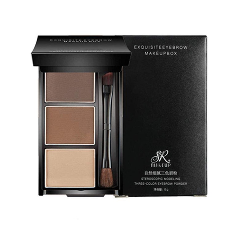 Eyebrow powder three-color eyebrow palette beauty contour eyebrow pencil professional