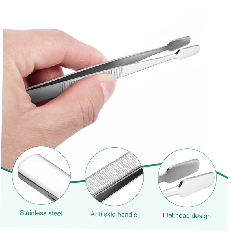 Ipetboom 15pcs Stainless Steel Tweezers for False Eyelashes and Lightweight