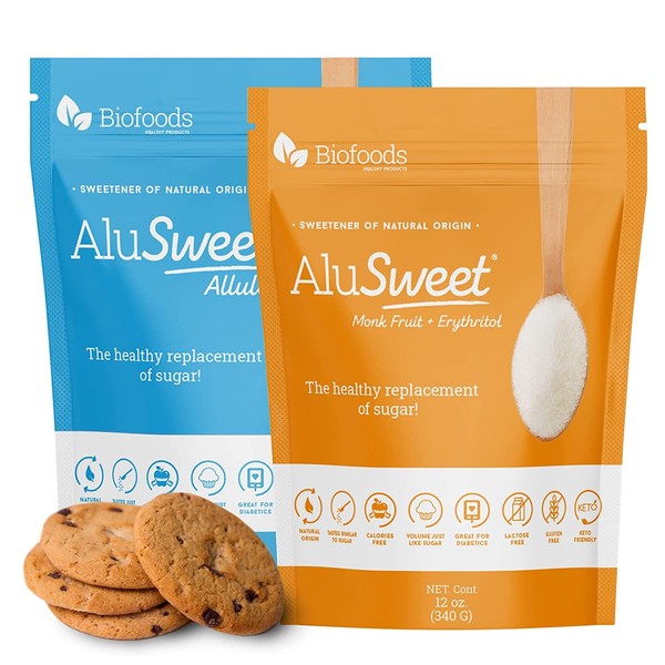 Alusweet 2-Pack Kit Includes (1) Allulose Zero Calorie Sweetener &