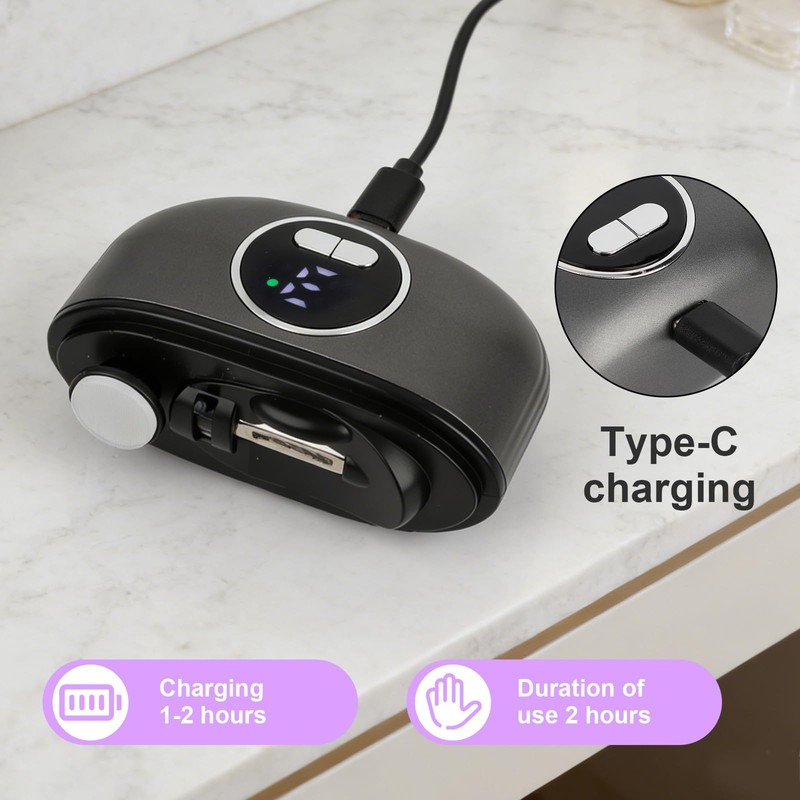 3-in-1 Electric Nail Clippers and Nail Files with LED Light