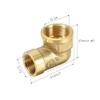 sourcing map Brass Pipe Fitting 90 Degree Street Elbow g