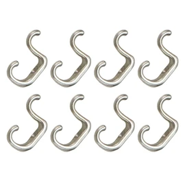 Dorytop 8-Pack Mini Small Hooks Double Hook Jewelry Box Makeup Cases Drawer Hook Hanger Organizer Earring Hook
