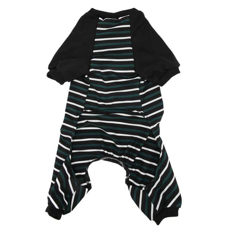 Striped Dog Pajamas Soft Stretchy Fashionable 4 Legged Puppy Pajamas