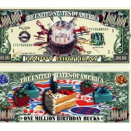 American Art Classics Pack of 25 - Happy Birthday Million Dollar Bill