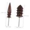 DOITOOL 2pcs Leather Edge Burnisher Tool Ergonomic Wooden Handle for
