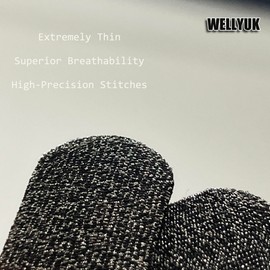 WELLYUK 6 Pack Finger Sleeves for Mobile Phone Gaming, 0.3mm Silver Fiber, Anti-Sweat, Breathable & Sensitve Thumb Finger Gloves Compatible with All Touchscreen Devices