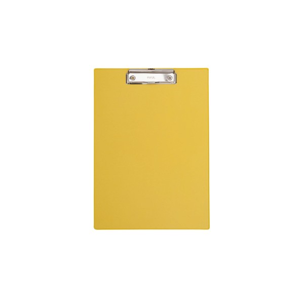 MAUL 2335213 A4 Portrait Clipboard with Foil Cover - Yellow