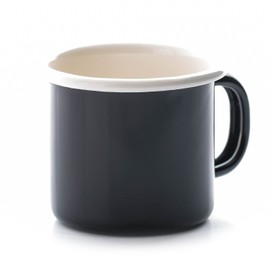 Dexam Vintage Mug, Enamel, Black, 13x10.5x8 cm