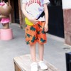 Little Hand Boy's Board Shorts, Orange 1