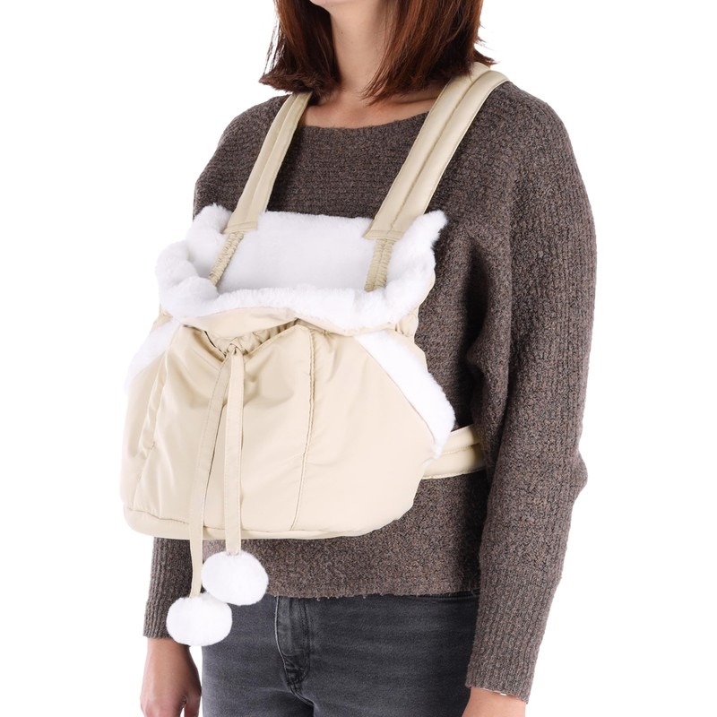 Flamingo Cuddi Front Pocket for Dogs Beige 32 x 22