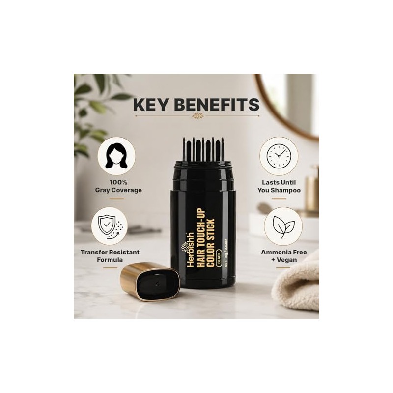 Herbishh Barra de tinte de cabello con peine integrado (0.53