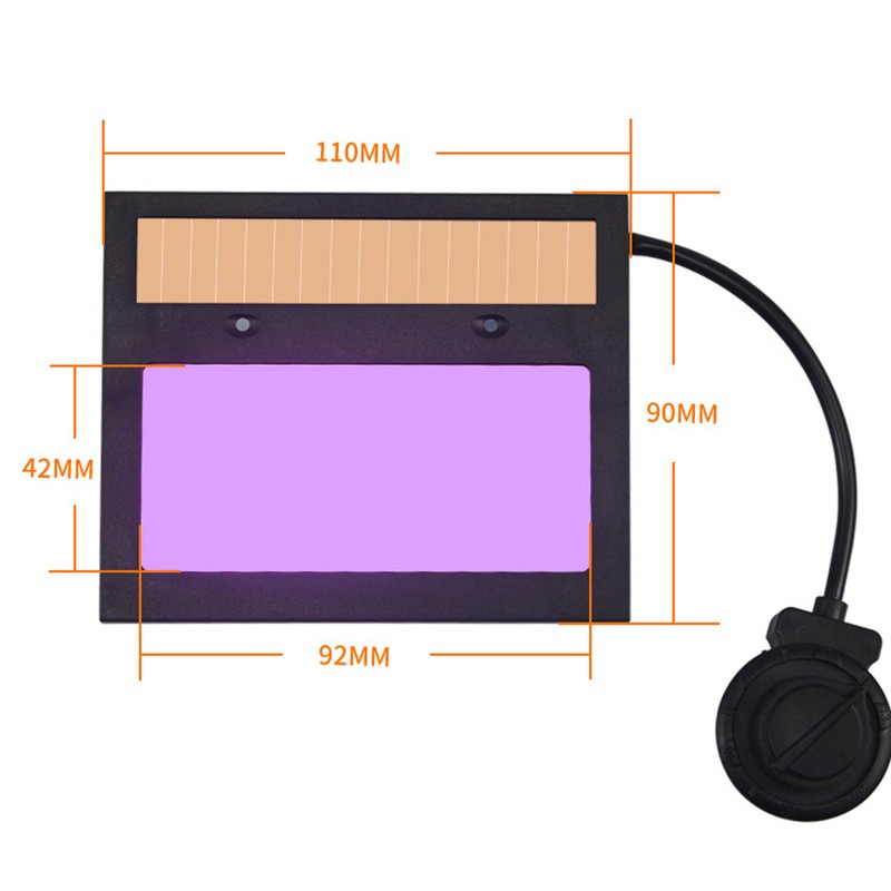 Solar Charging Automatic Dimming Welding Facemask Head-mounted Large View LCD