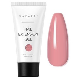 Makartt Poly Nail Gel-50ML Gel Builder-Dazzling Pink Color for Nail Extension Strengthener 3D Diy,Resistent Hard Gel Manicure Nail Art Home-Pink Flare Nail Care Nail Polish Salon Flawless:_Mauve Pink