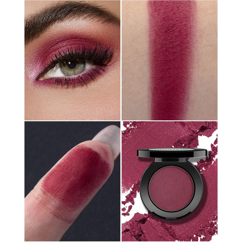 HOOMUSS Single Berry Eyeshadow Shimmer, Handmade Pressed Eyeshadow Palette Long