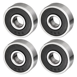 QUARKZMAN 626-2RS 6x19x6mm Ball Bearing x 4pcs. Carbon Steel for Machines and Tools, Double Sealed