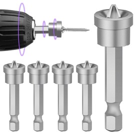 ZeriLion 5Pcs Magnetic Drywall Screw Setter Bit Set - 50mm PH2 Dimple Drywall Screw Drill Bit for Impact Driver, Professional Grade Quick Change Hex Shank Drywall Bits for Woodworking