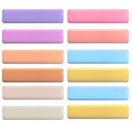 DIFIT Fridge Magnets, 12 PCS Magnets for Whiteboard, Cute Colorful Bar Magnet, Small Decorative Set for Refrigerator, Whiteboard, Locker, Cabinets, Kitchen, Home, Classroom, Office, School (Rainbow)