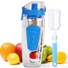 Fruit Infuser Water Bottle Anti Slip Grip Flip Top Lid