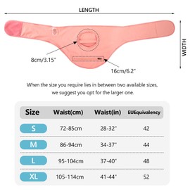 Ostomy Belt | Ostomy Bag Cover | Ostomy Wrap for Sport & Swimming | Ostomy Support Belts for Men & Women | Colostomy Bag Cover Belt | Inner Pocket to Hold Ostomy Pouch, S, Pink