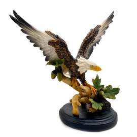 DESHINTKE Simulated Eagle Resin Ornaments Statue, Colorful Eagle Sculpture Modern Home Office Figurine Decor