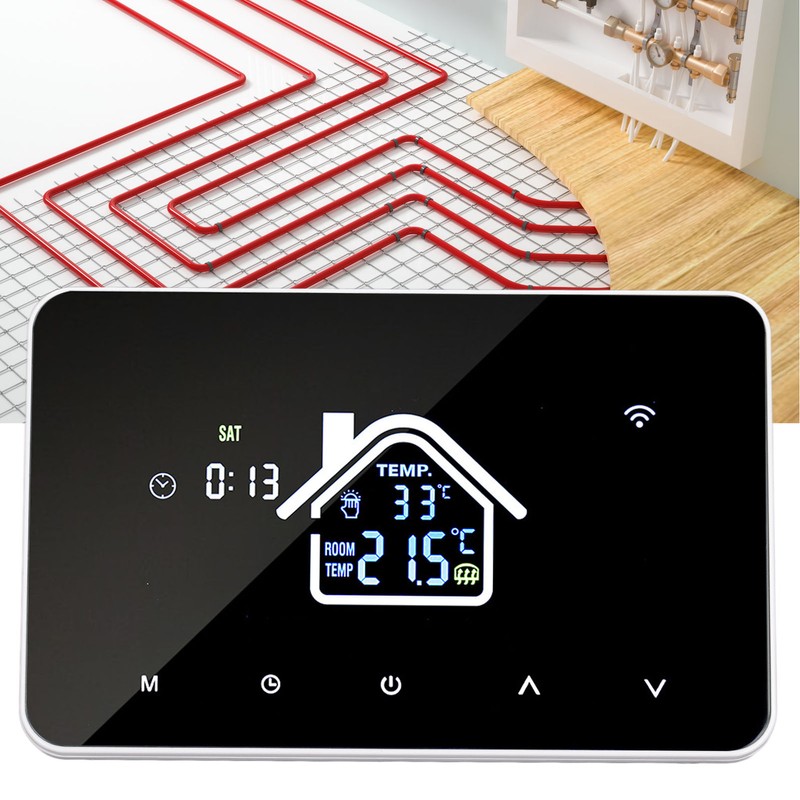 Floor Heating Thermostat 16A 4.3 Inch Touch Screen High Accuracy