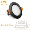 LEDLightsWorld 2.5 inch Black LED Recessed Lighting, Dimmable 5W Retrofit