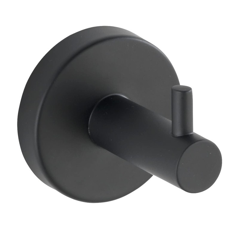 WENKO Uno Bosio Wall Hook Black Matt - Towel Hook,
