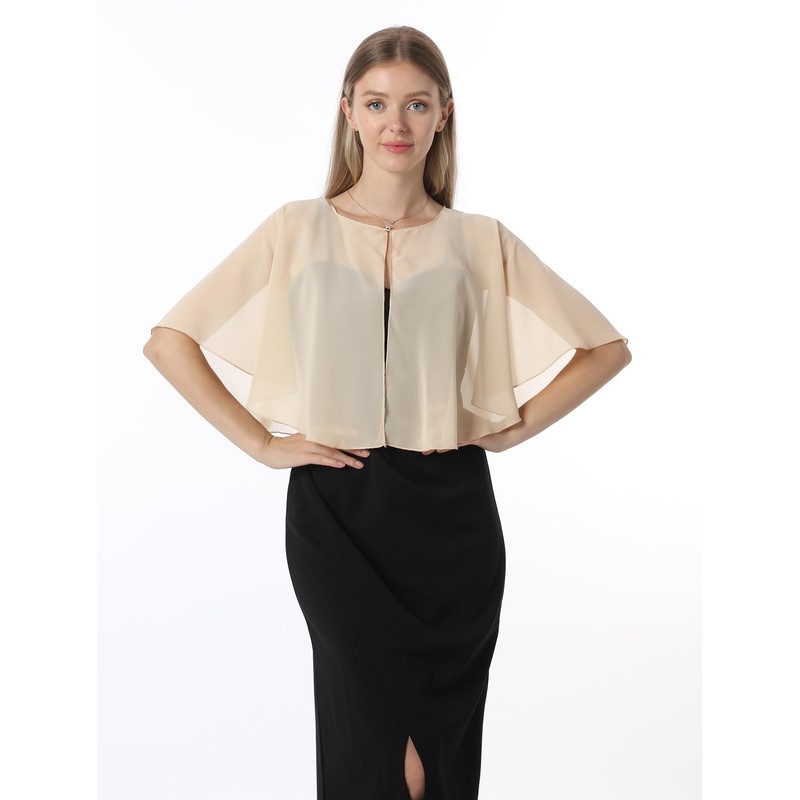 Soft Capelets capes Shawls and Wraps for Dress Chiffon Shrug