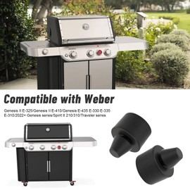 66061 Grill Lid Rubber Bumpers for Weber Genesis Spirit Traveler, Silicone Bumper Pads for Grills Lid, Push-in BBQ Grill Bumper Feet Replacement - 8 Pack