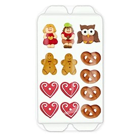 Lebkuchenwelt Gingerbread House Sugar Figures Set – 13 Pieces – Gingerbread Witch House Decoration for Decorating Yourself Sugar Decoration Sugar Decoration