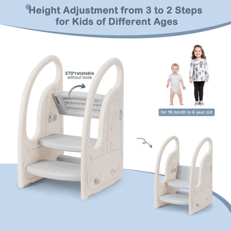 Toddler 3 Step Stool Onasti Kids Standing Tower for Toddlers