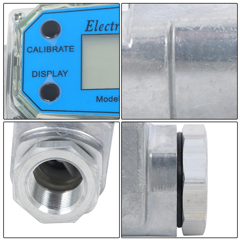 waltyotur 2PCS 1 Inch Digital Fuel Flow Meter, 2.6-26 GPM