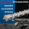 hsawbit 10PCS Masonry Drill Bits Set with SDS Plus Shank,