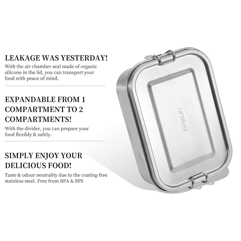 UPTRUST Leak Proof Stainless Steel Lunch Food Container, Large Bento