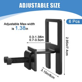 HOFURME 6 Pcs Anti-Slip Mattress Gaskets, Mattress Gripper for Metal Frame - Adjustable Mattress Stoppers Widen Mattress Holder for Metal Frame Mattress